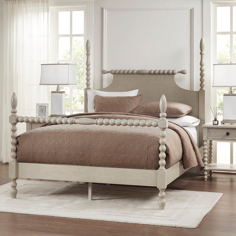 Beckett Solid Wood Low Profile Bed Madison Park Signature Color: Antique Cream Size: King
