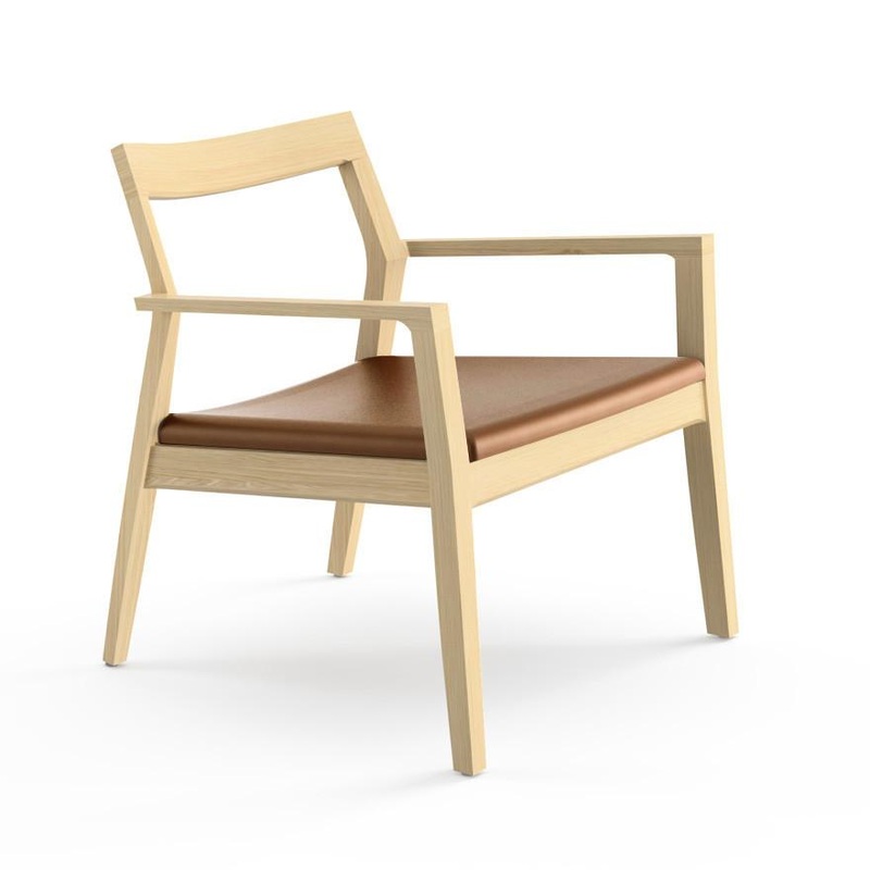 Krusin Lounge Armchair With Upholstered Seat