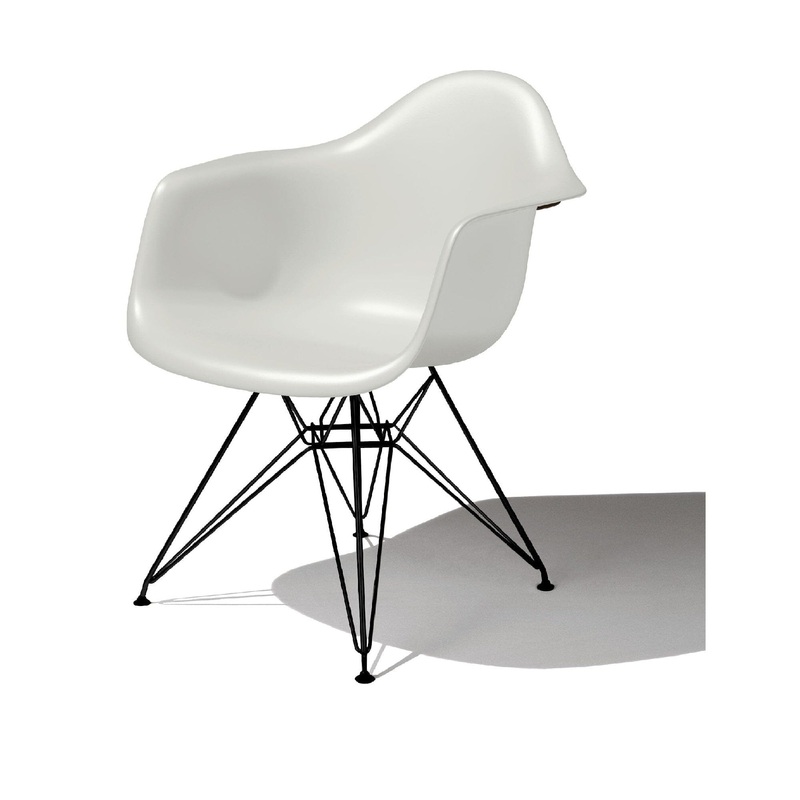 Eames Molded Plastic Arm Chair Wire Base