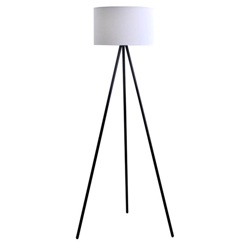 61.5″ Mid-Century Modern Tripod Floor Lamp, Black Ebern Designs