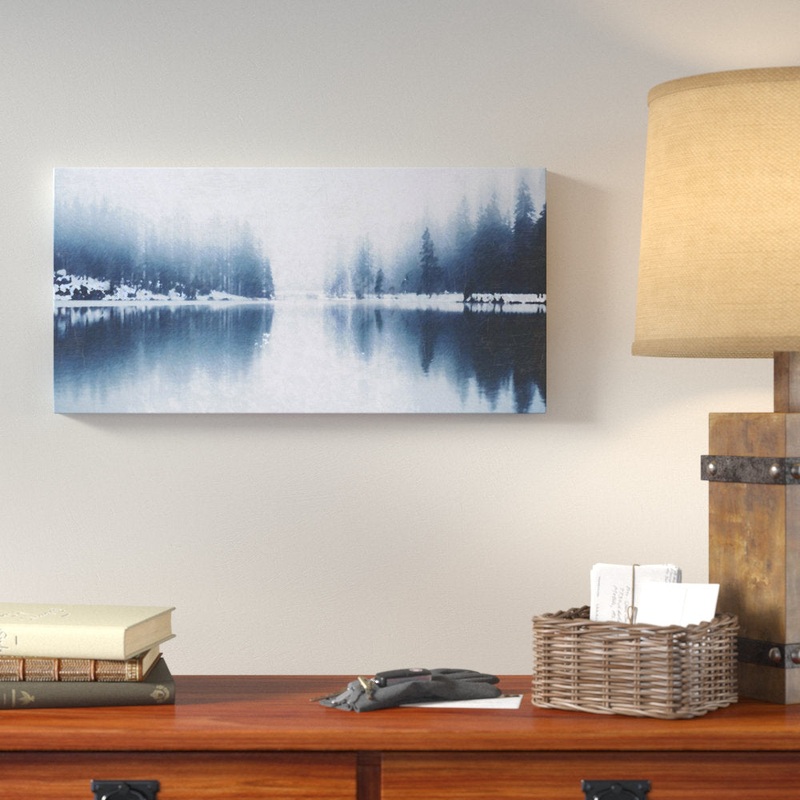 Bowstring Lake Minnesota – Print on Canvas Union Rustic Size: 24″ H x 48″ W x 2″ D Format: Wrapped Canvas