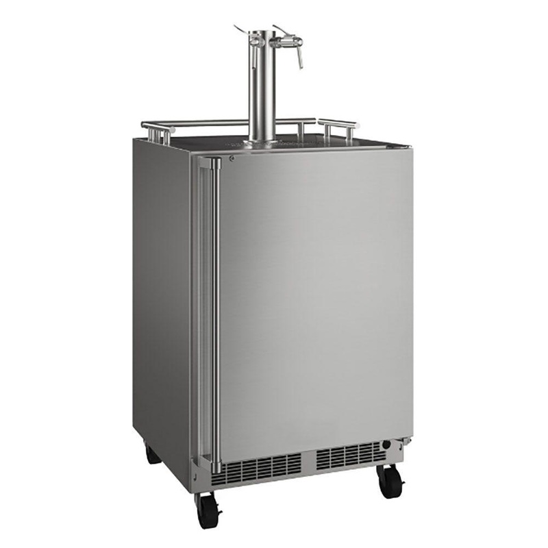 Marvel MOKR224SSD1A 24-In Outdoor Mobile Dispenser With Twin Wine & Beverage Tap With Door Style – Stainless Steel, Dispenser Type – Twin Wine