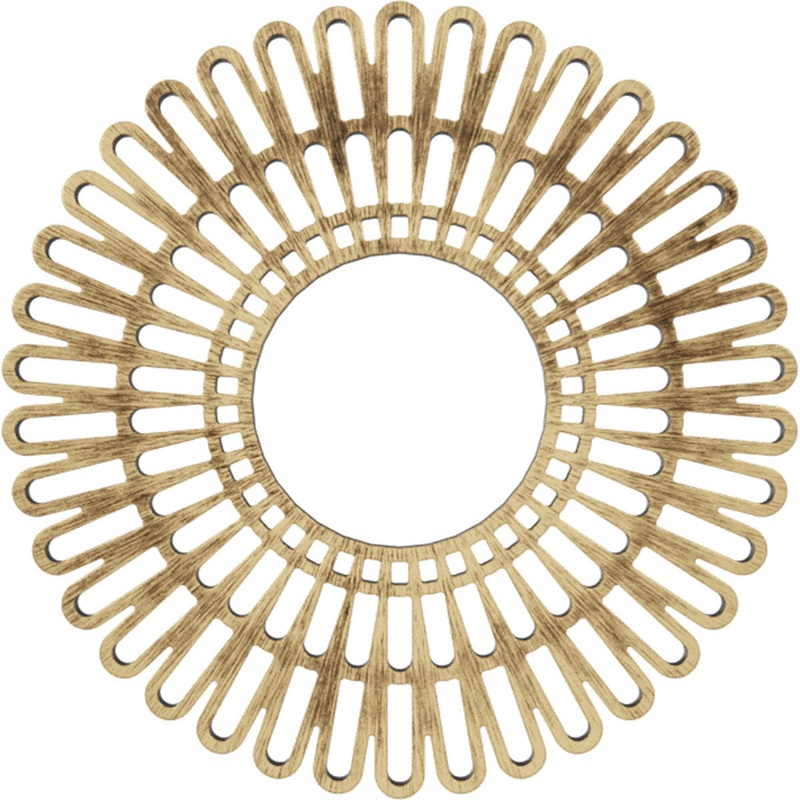 Cornelius Ceiling Medallion Ekena Millwork Color: Antiqued Brass Size: 32″ H x 32″ W x 1″ D