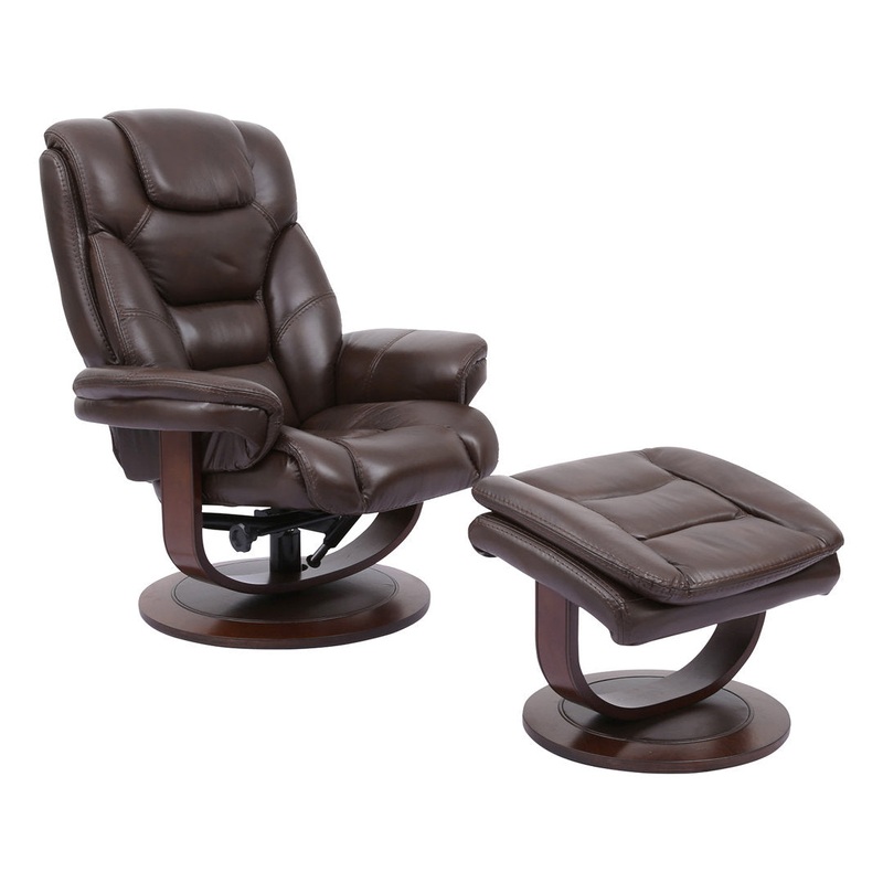 Carolynn 33.5″ Wide Leather Match Manual Swivel Ergonomic Recliner with Ottoman Wade Logan Upholstery Color: Robust Leather Match
