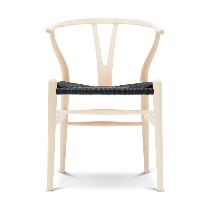 CH24 Wishbone Chair with Black Paper Cord