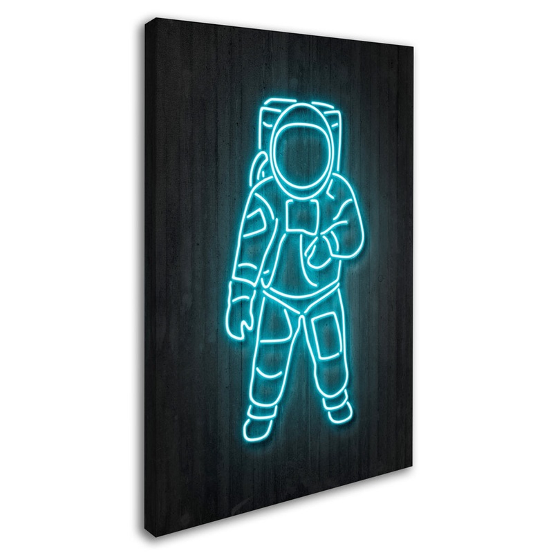 Astronaut’ Graphic Art Print on Wrapped Canvas Trademark Fine Art Size: 47″ H x 30″ W