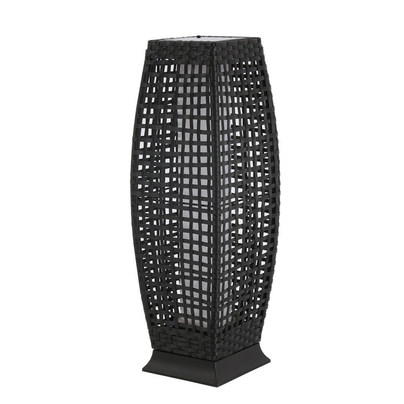 Black Low Voltage Solar Powered Integrated LED Pathway Light Baner Garden Size: 8.3″ W x 8.3″ D x 25″ H