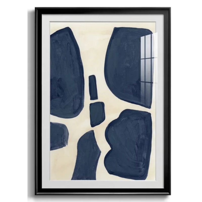 Blue Pieces II Picture Frame Print