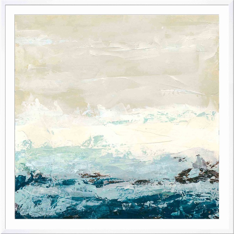 Coastal Currents I by June Erica Vess – Picture Frame Painting Wade Logan Frame Color: White Size: 36″H x 24″W