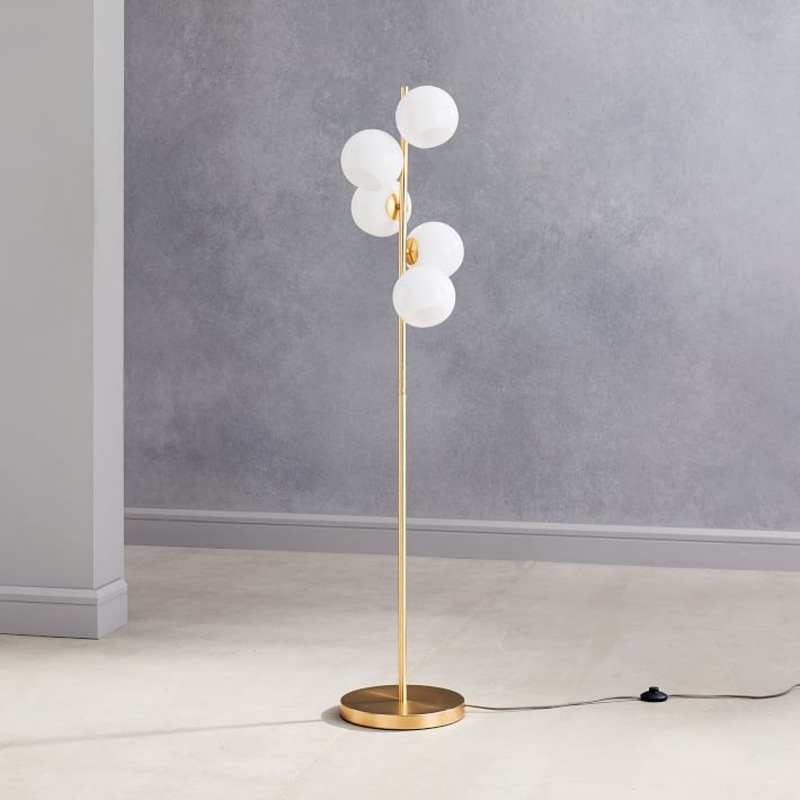 Staggered Glass 5 Light Floor Lamp