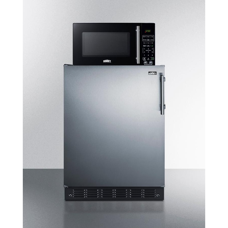 Summit MRF6BK2SSALHD Microwave/Refrigerator Combination With Allocator