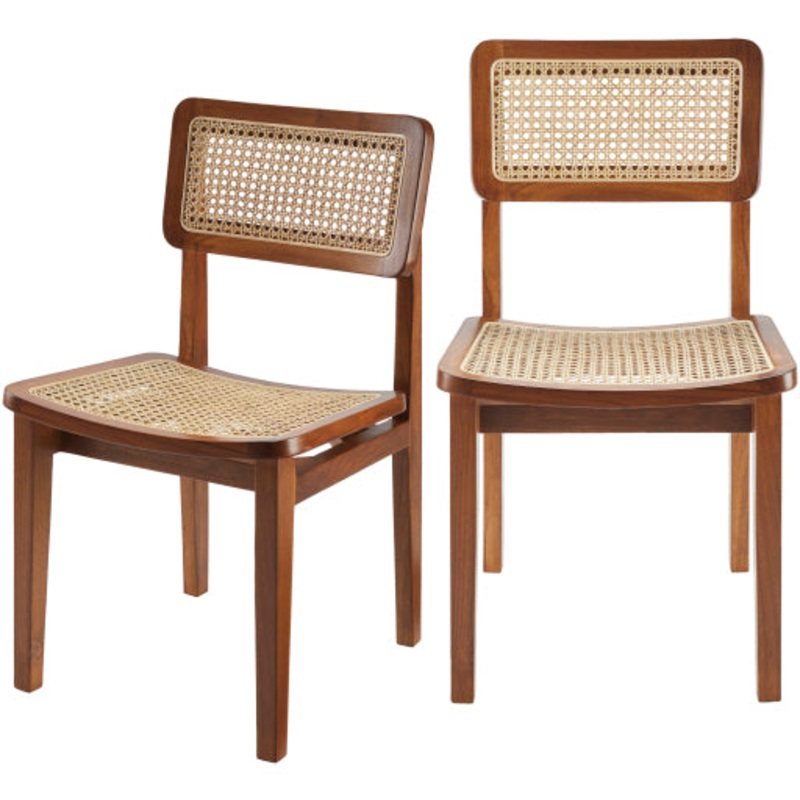 Arxan Modern Teak & Rattan Chair