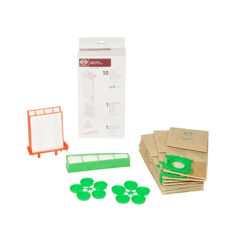 SEBO Airbelt C Micro/Hospital-Grade Filter & Bag Service Box