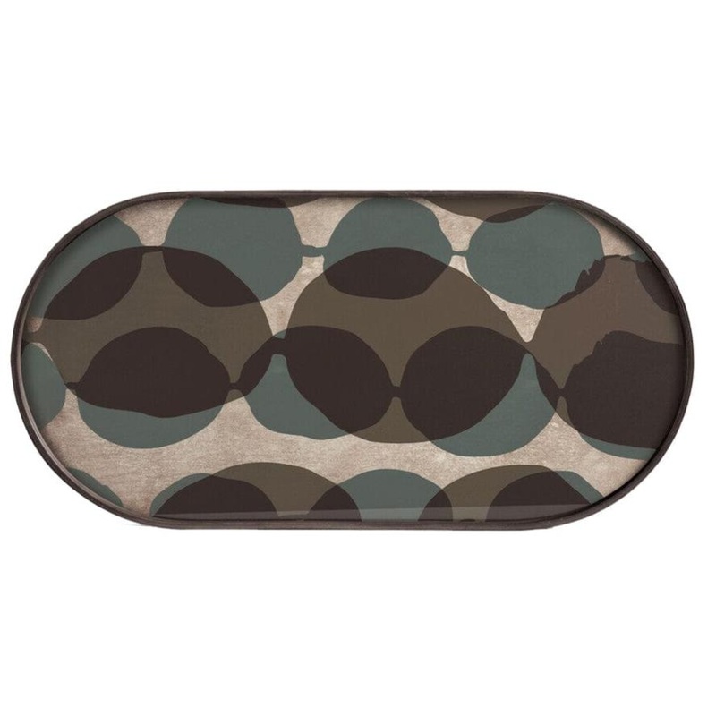 Connected Dots Oblong Glass Tray
