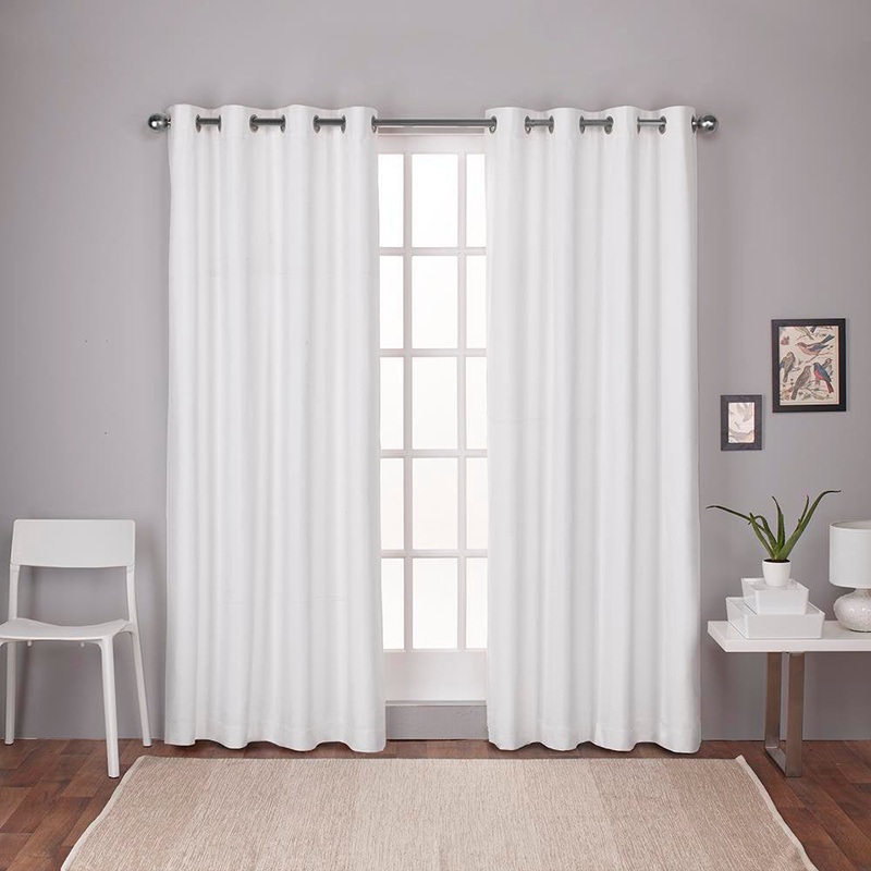 Andish Solid Room Darkening Thermal Grommet Curtain Panels (Set of 2) Andover Mills Color: White Size per Panel: 52″ W x 63″ L