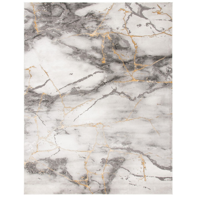 Swindle Abstract Grey/Gold Area Rug Wade Logan Rug Size: Rectangle 2’7″ x 5′