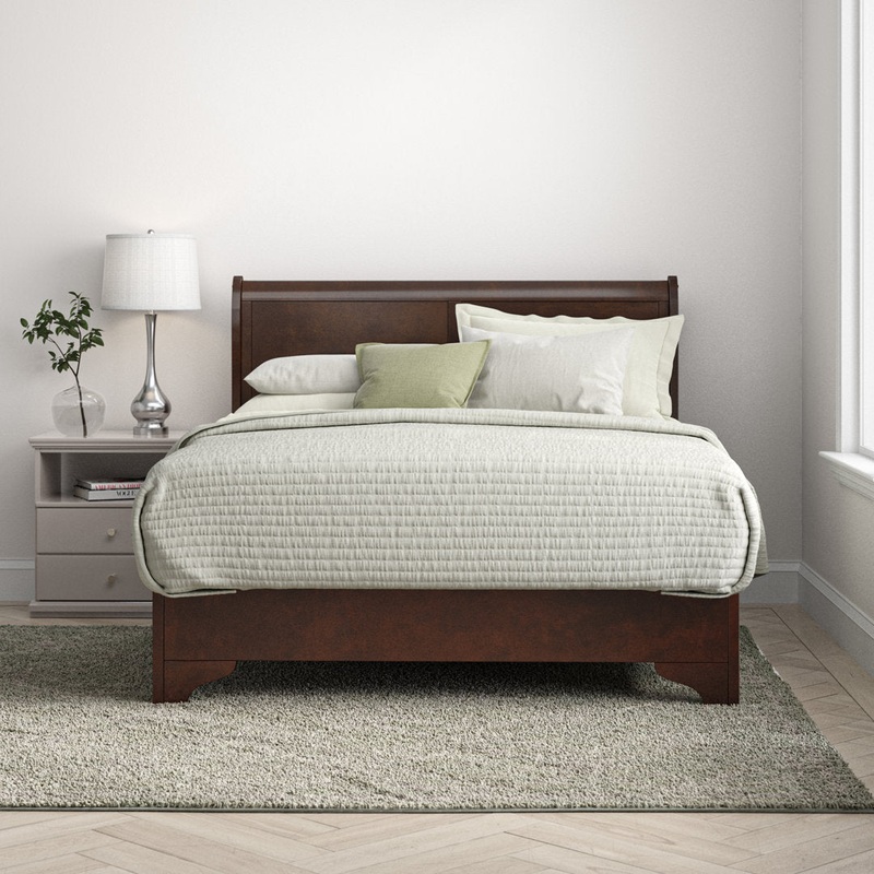 Varnamtown West Haven Low Footboard Sleigh Bed, Cappuccino Lark Manor Size: California King