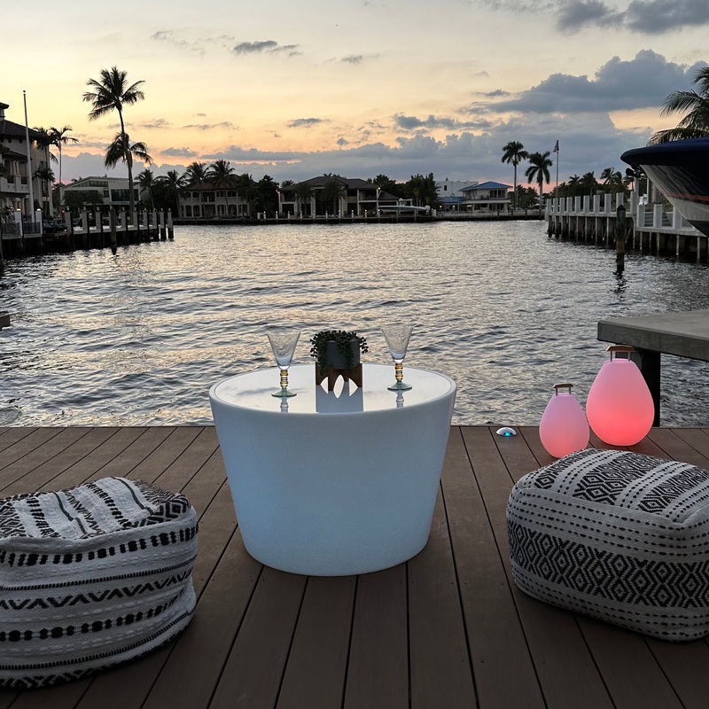 Bass Illuminated Bluetooth LED Outdoor Coffee Table