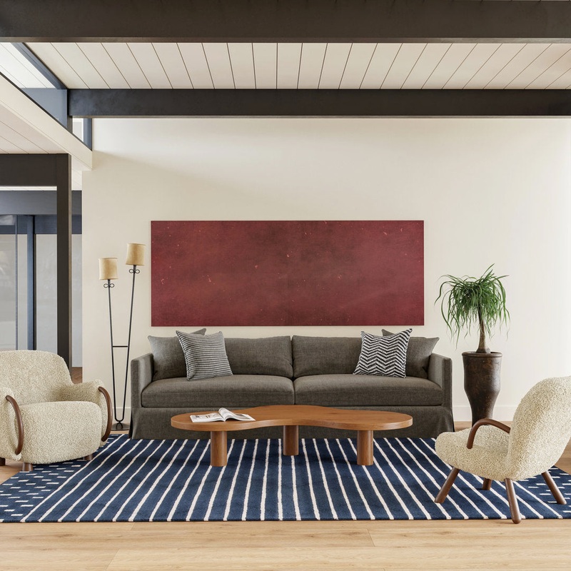 Arvin Olano x Rugs USA Mandia Striped Wool Area Rug Arvin Olano x Rugs USA Rug Size: Rectangle 5′ x 8′