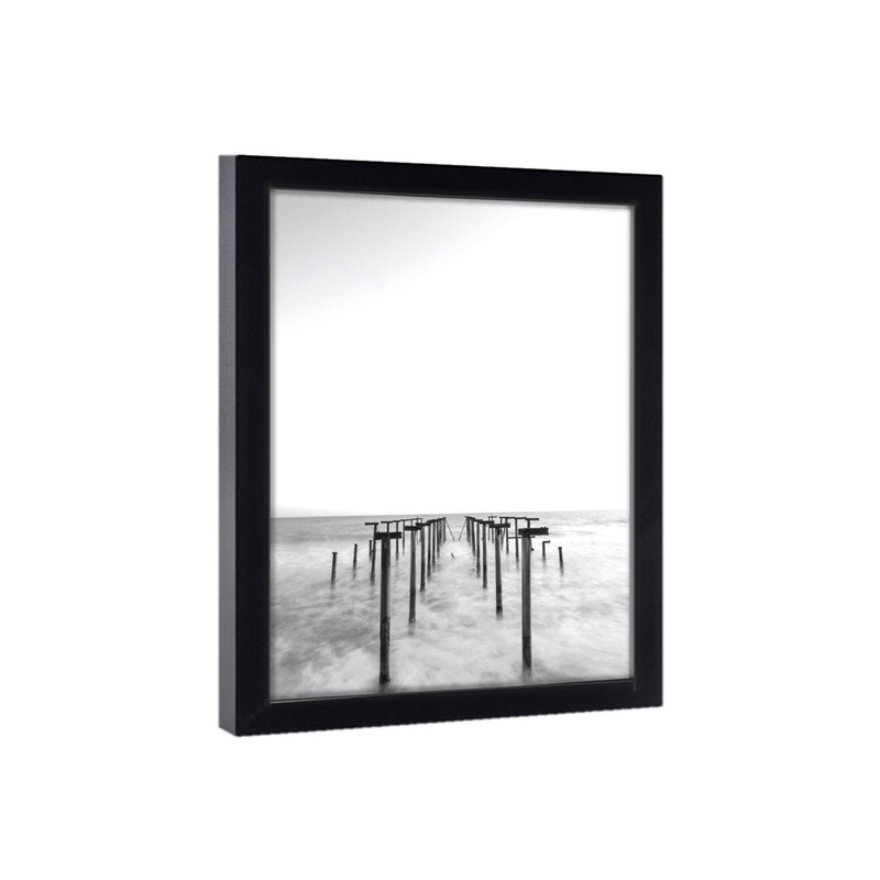 Barreneche Picture Frame Latitude Run Color: Black Picture Size: 27″ x 6″
