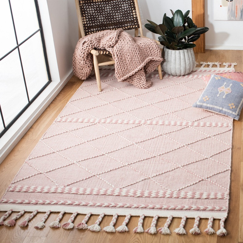 Casablanca Hand Loomed 80% Wool, 20% Cotton Geometric Rug Dakota Fields Rug Size: Rectangle 8′ x 10′
