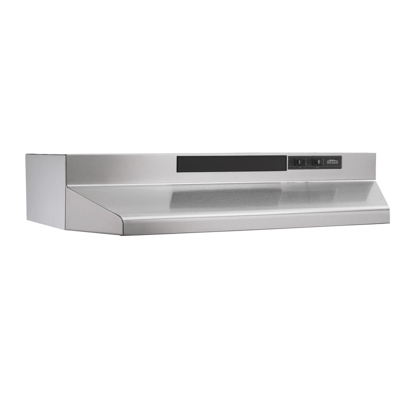 F404204 Broan 42-Inch Convertible Under-Cabinet Range Hood, 230 Max Blower CFM, Stainless Steel
