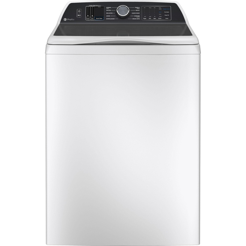 Ge Appliances PTW705BSTWS Ge Profile 5.3 Cu. Ft. Capacity Washer With Smarter Wash Technology And Flexdispense