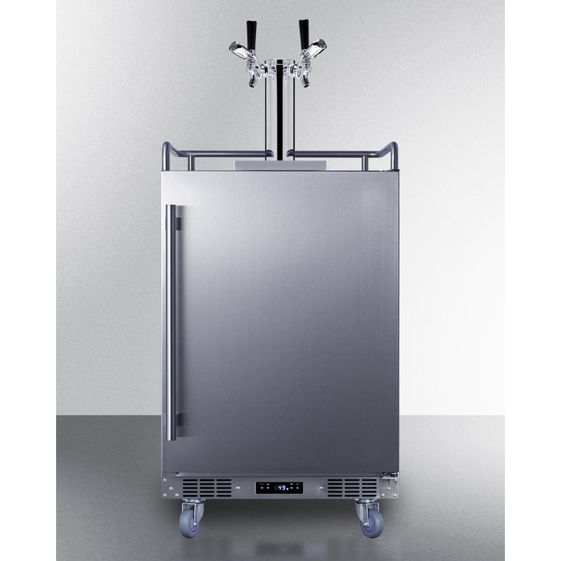 Summit BC74OSCOMTWIN 24″ Wide Built-In Outdoor Commercial Beer Kegerator
