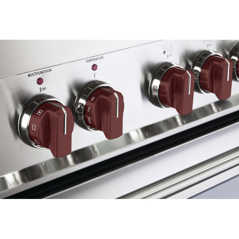 Verona VEKNDIESBU Color Knob Set For Designer Single Oven Induction Range – Burgundy