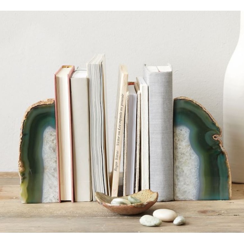 Agate Stone Bookends