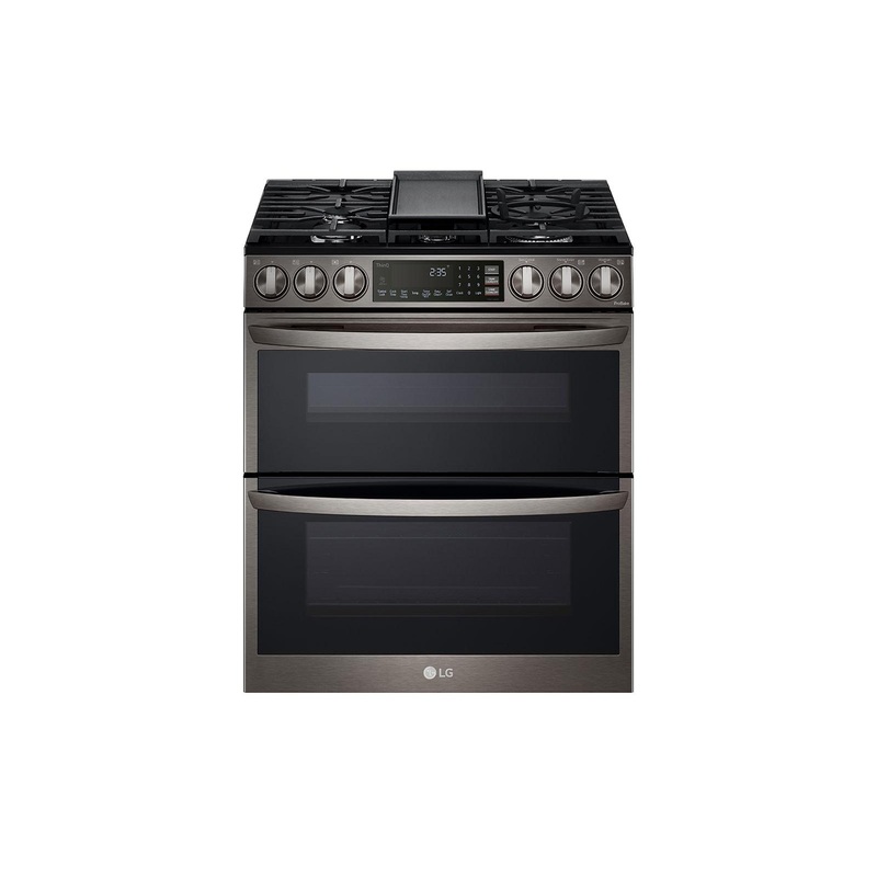 Lg LTGL6937D 6.9 Cu. Ft. Smart Instaview Gas Double Oven Slide-In Range With Probake Convection, Air Fry, And Air Sous Vide