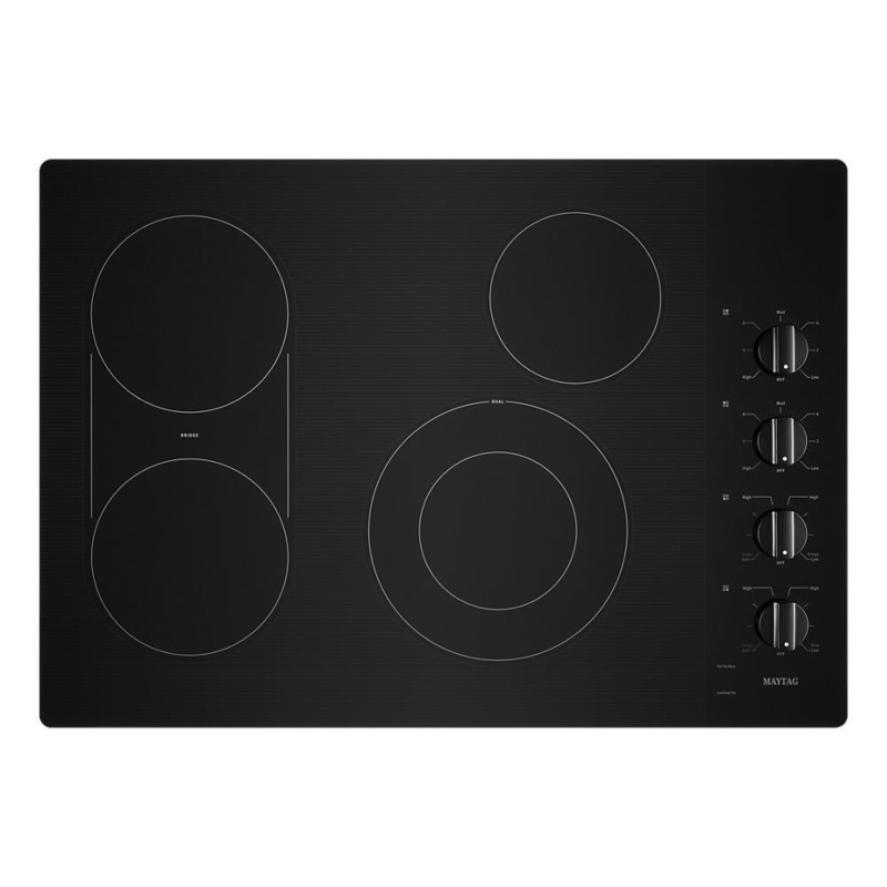 Maytag MEC8830HB 30-Inch Electric Cooktop with Reversible Grill and Griddle