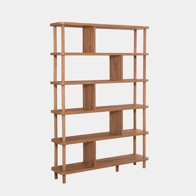 Bern 66.3″ H x 47.2″ W Solid Wood Geometric Bookcase East Urban Home