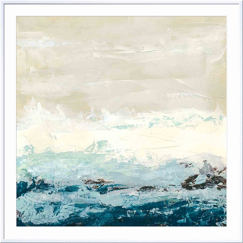 Coastal Currents I by June Erica Vess – Picture Frame Painting Wade Logan Frame Color: Espresso Size: 8″H x 12″W