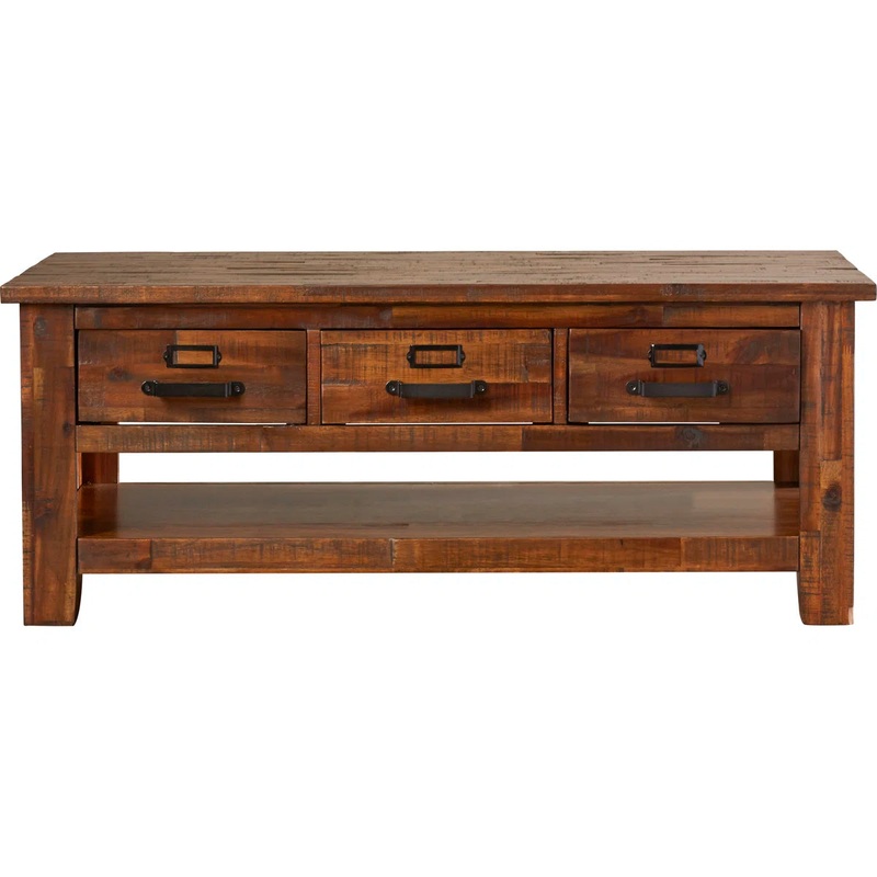 Anchia Solid Wood Top Coffee Table