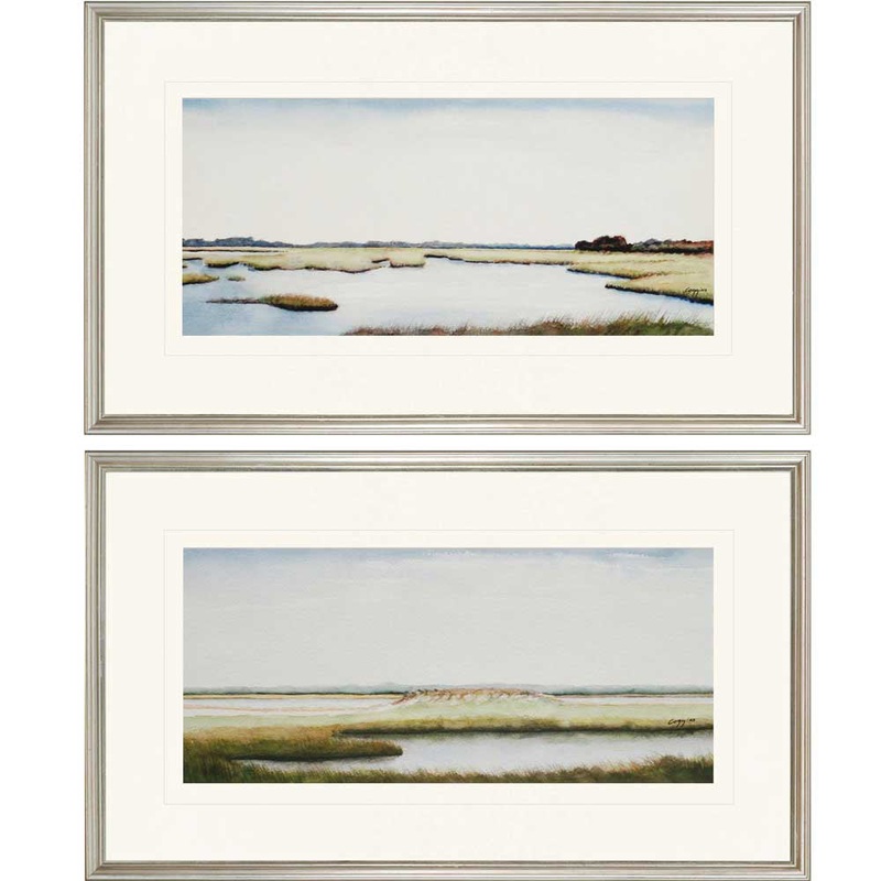 Arlo Marshlands I by Coggins – 2 Piece Picture Frame Print Set Birch Lane