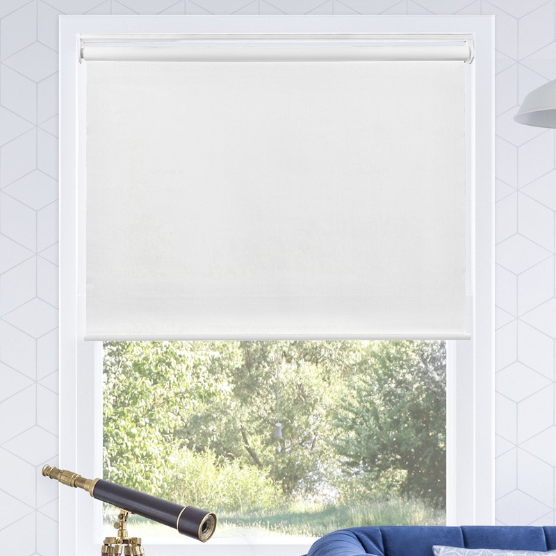 Shaunna Snap-N’-Glide Cordless Room Darkening Roll-up Shade Symple Stuff Color: Urban White Blind Size: 69″W x 72″L