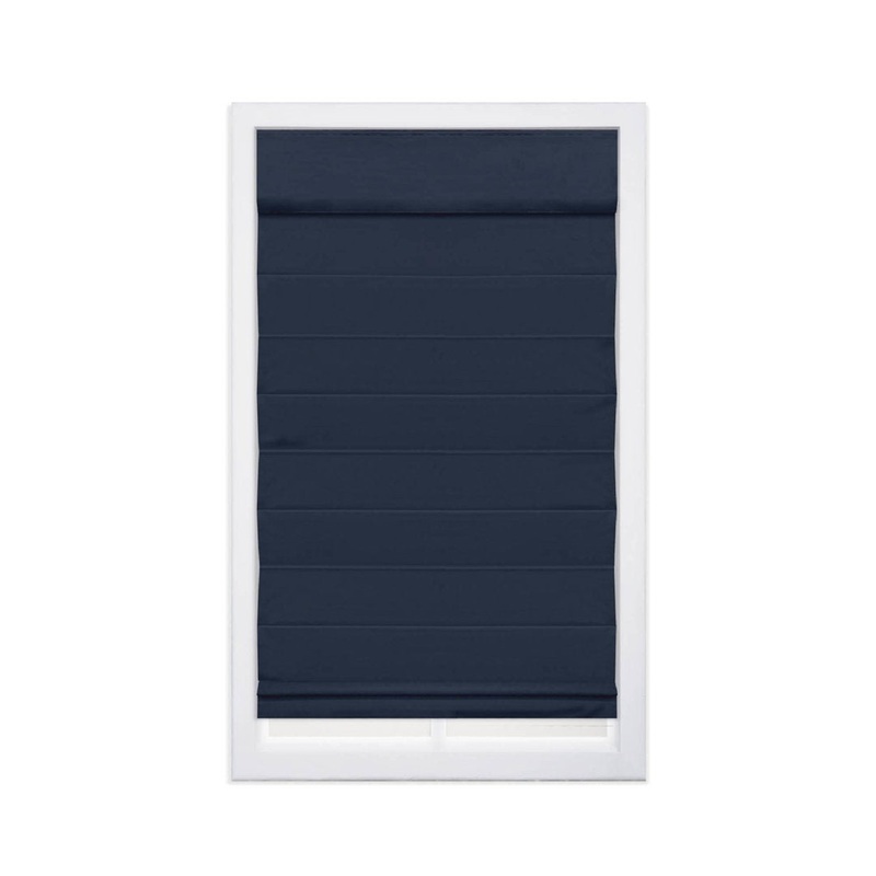 Cordless Blackout 100% Cotton Roman Shade with Cellular Shade Backing Symple Stuff Size: 61″W x 72″L Finish: Navy