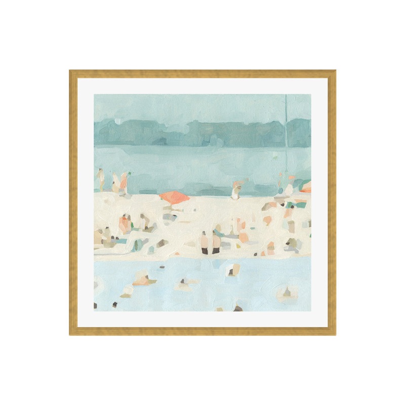 Sea Glass Sandbar II by Emma Scarvey – Picture Frame Painting Joss & Main Frame Color: Gold Size: 12″H x 12″W