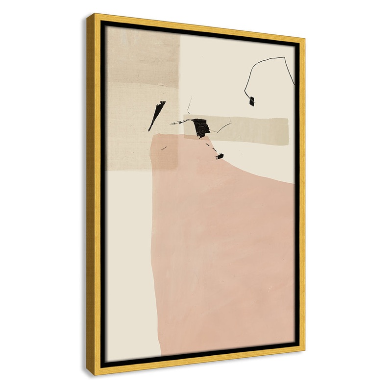 Soft Tempo – Floater Frame Painting on Canvas Joss & Main Frame Color: Gold Framed Size: 19.5″ H x 13.5″ W