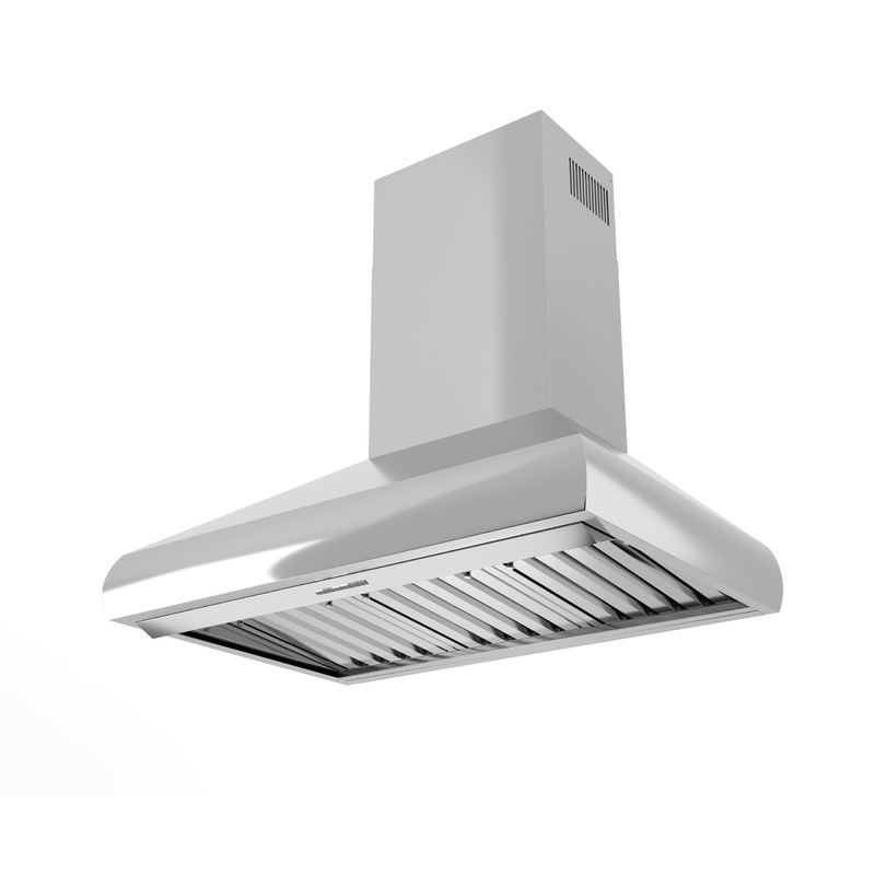 Xo Appliance XOVW48KSE 48In Pro Wall Chimney Hood Ss Rounded Lip 1000 Cfm