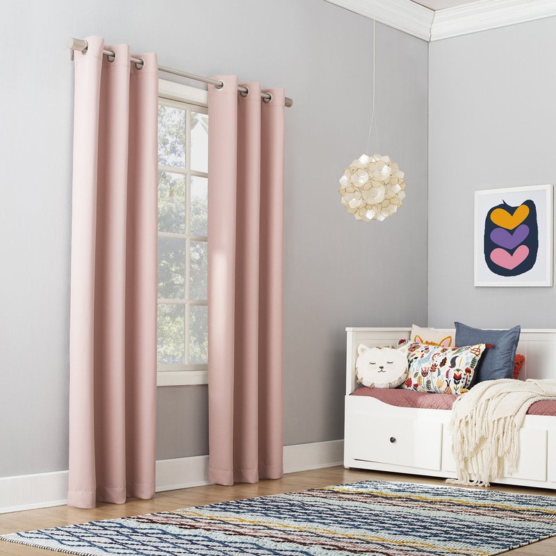 Wayfair Basics Blackout Grommet Curtain Panel Wayfair Basics Curtain Color: Blush Size per Panel: 54″ W x 63″ L