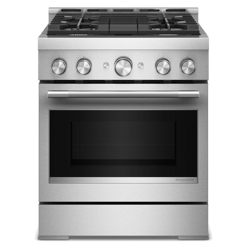 Kitchenaid KFGS930SSS Kitchenaid 30-Inch 4 Burner Commercial-Style Gas Range With No Preheat Air Fry Mode