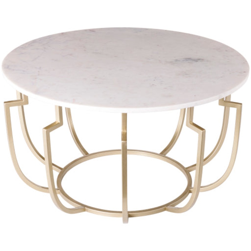 Modernist Marble & Metal Coffee Table