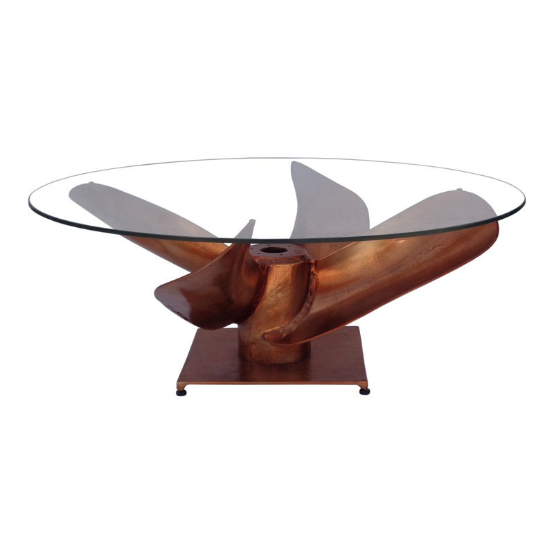 Navigator’s Gaze Industrial Aluminum Coffee Table
