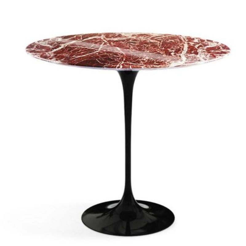 Saarinen Side Table – 22″ Oval with Limited Edition Rosso Rubino Top