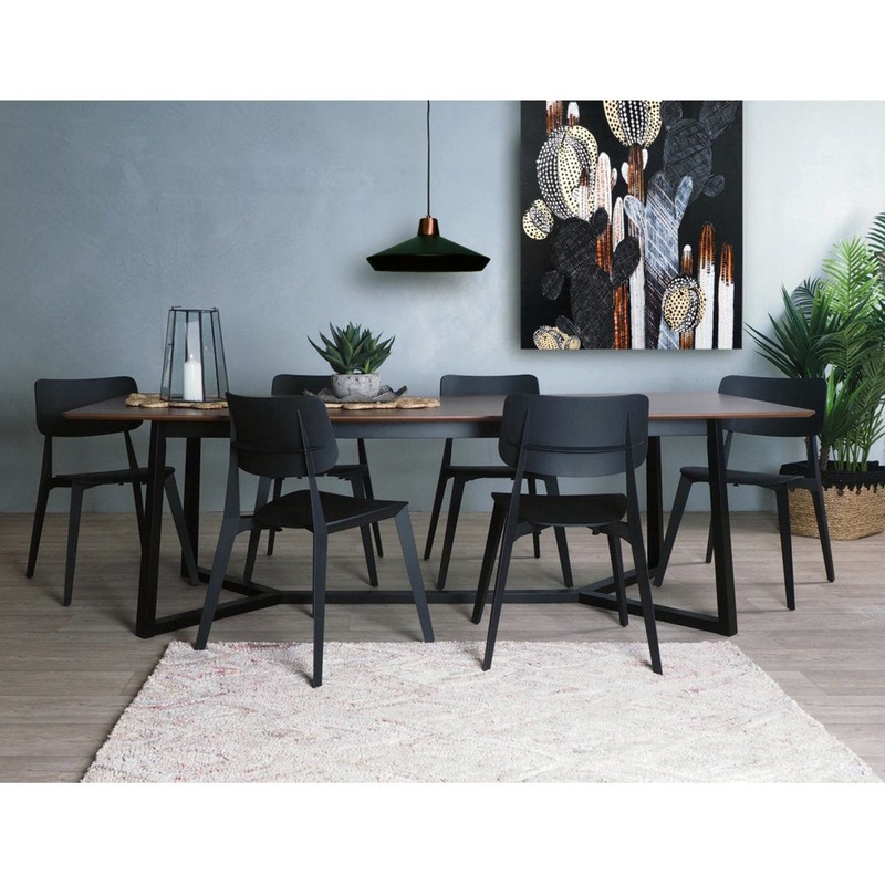 Stellar Stacking Side Chair (Set of 4) TOOU Color: Black