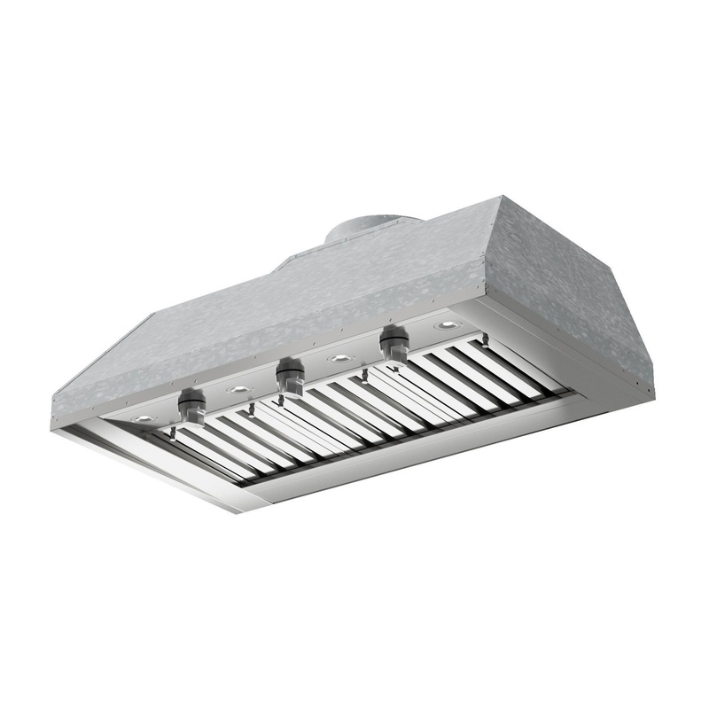 Xo Appliance XOGVIL42S Outdoor Custom Insert For A 42″ Wide Custom Hood, 1200 Cfm, Led Lights, Pro Baffle Filters