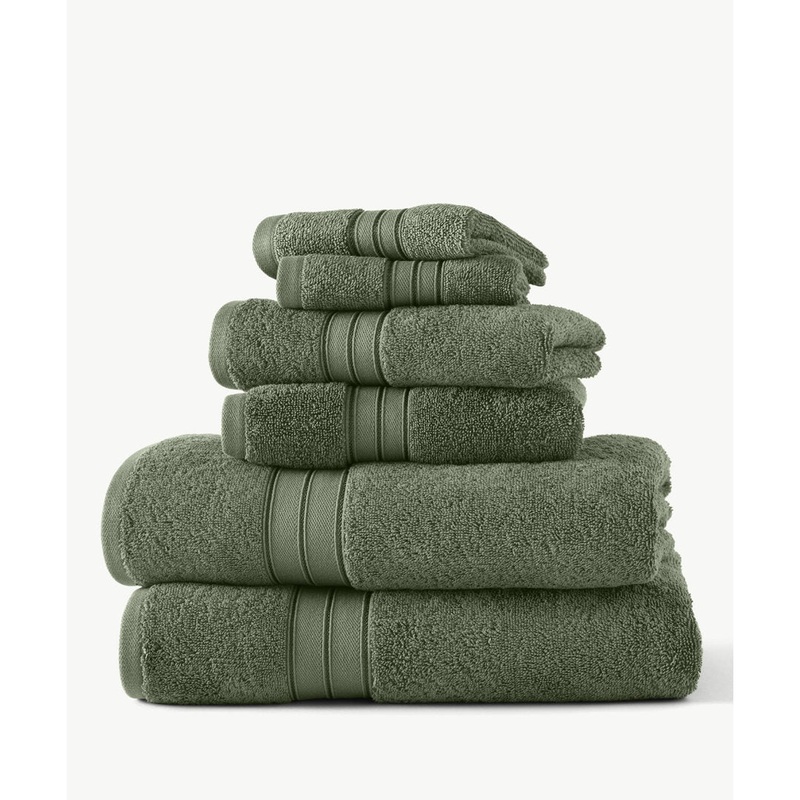 Blue Loom Liam 6Pc Towel Set, Cranberry, (Multipack) Blue Loom Color: Green