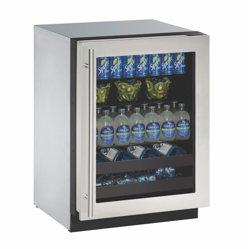 U-Line U2224BEVS00B 2224bev 24″ Beverage Center With Stainless Frame Finish and Field Reversible Door Swing (115 V/60 Hz)